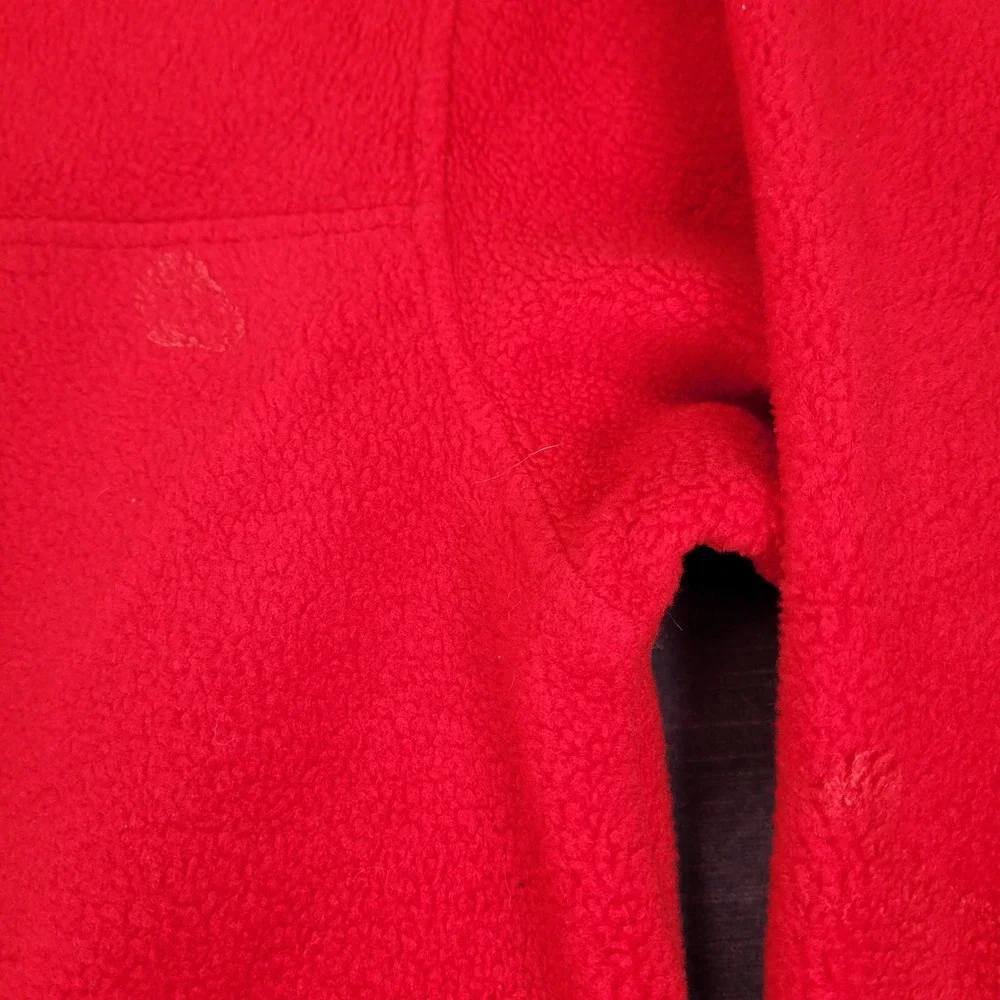 Starter‎ Vintage Nebraska Huskers Mens XL Red Fleece Quarter Zip Pullover Jacket
